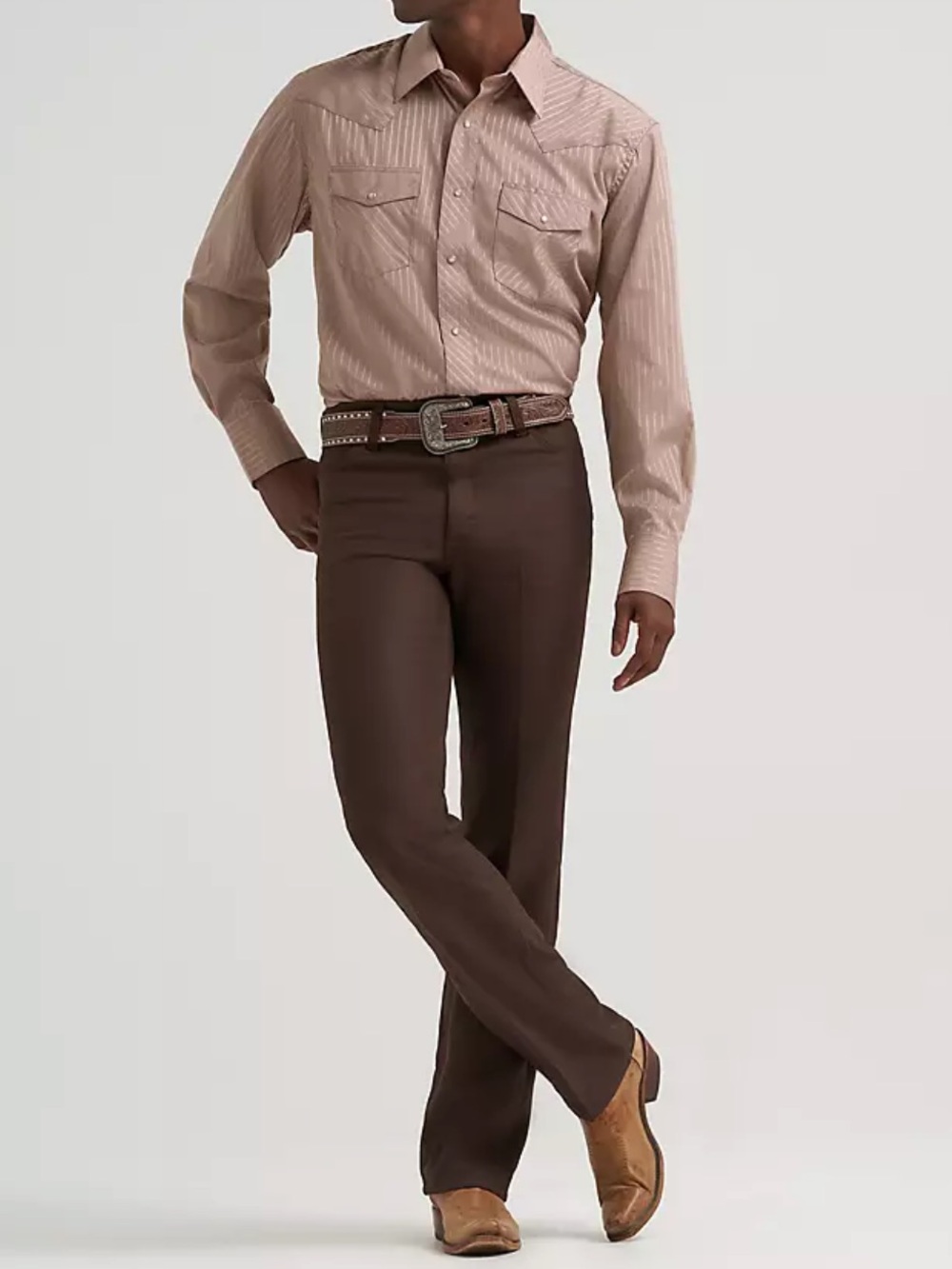 NWT Wranglee Brown Wrancher Boot Jean Regular Fit Boot Cut Polyester Pant 29/34